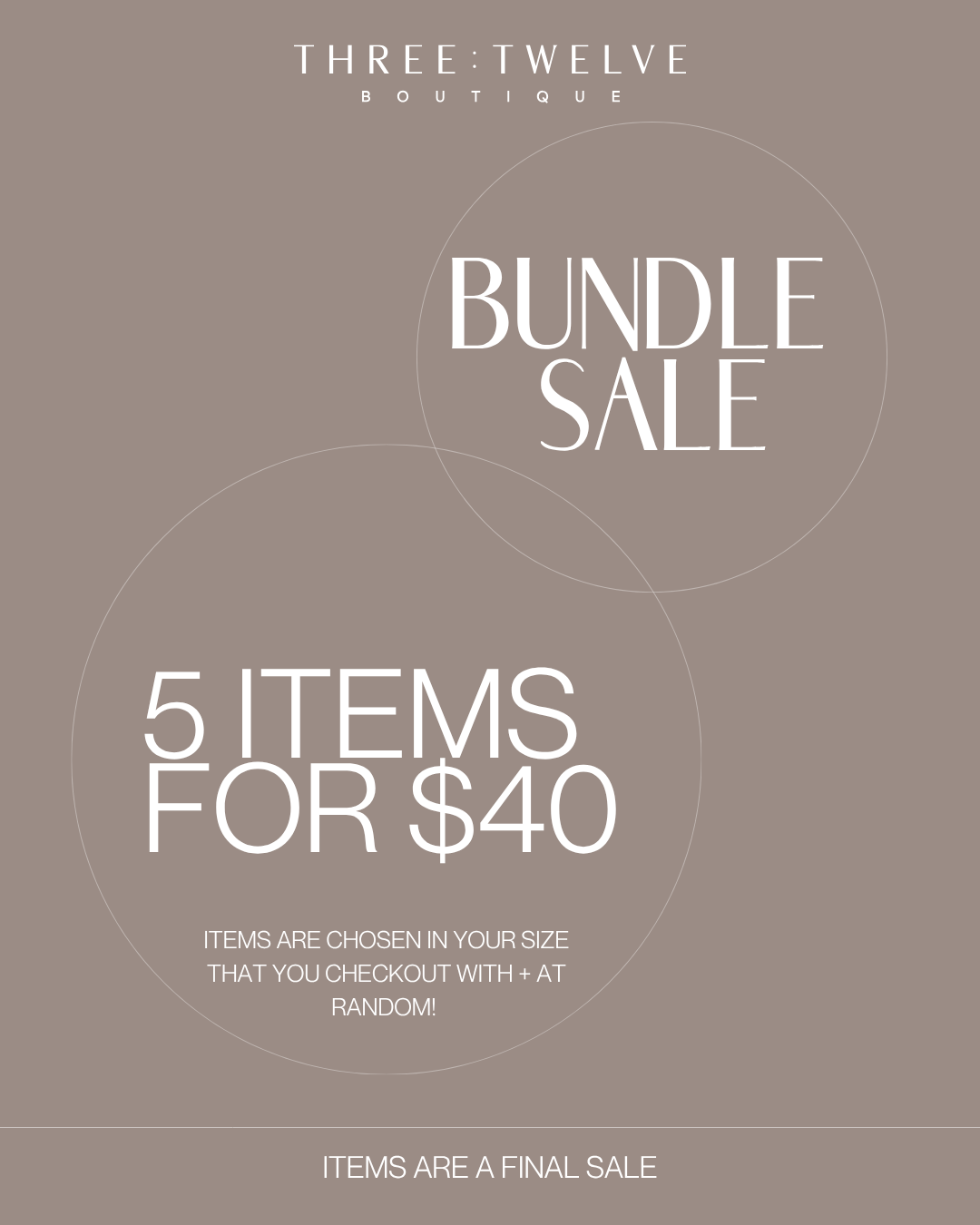 5 ITEM BUNDLE DEAL!