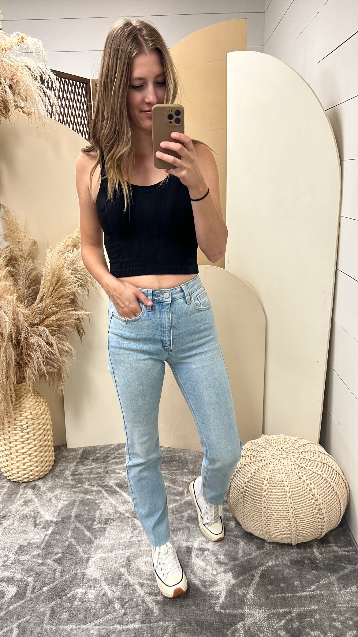 Cut-Off Cropped Straight Leg - Three:Twelve Boutique