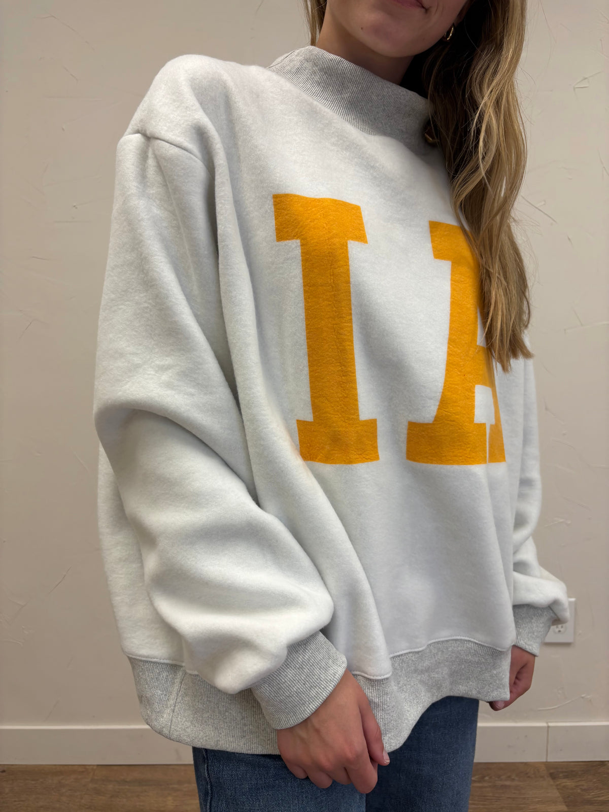 Iowa + IA Reversible Mock Neck Sweatshirt