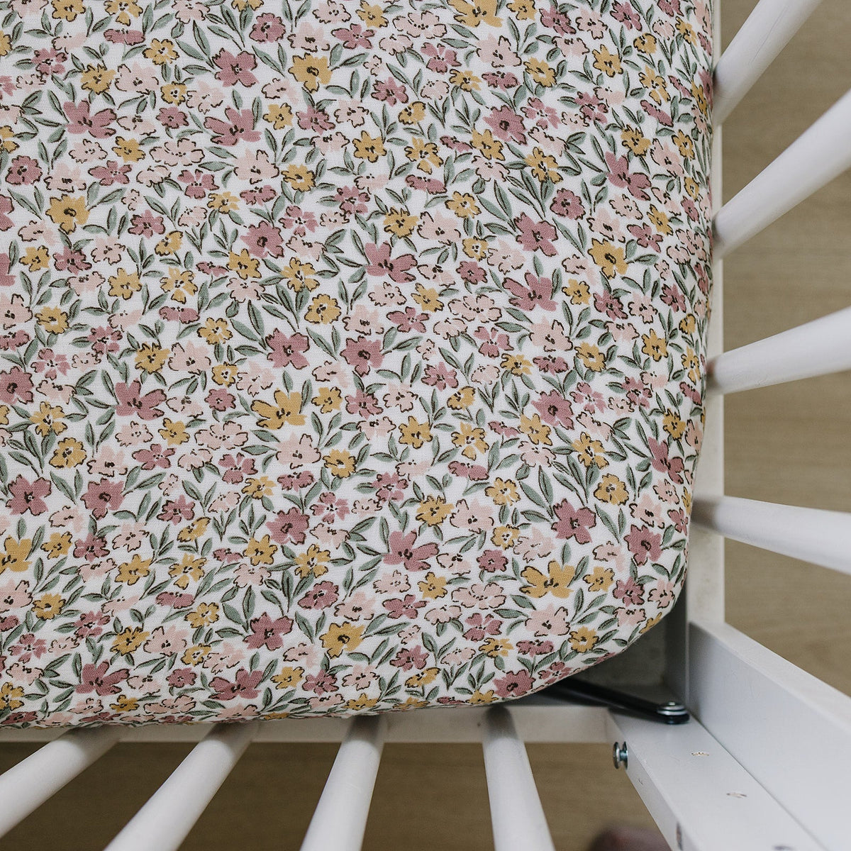 Sunny Petal Muslin Crib Sheet