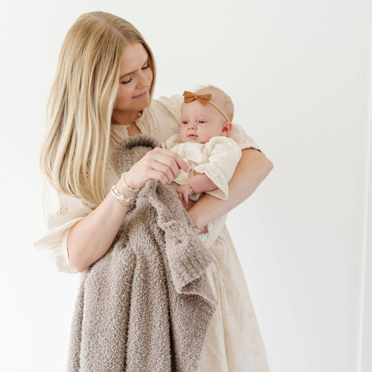 BAMBONI® RECEIVING BLANKETS: Woodrose - Three:Twelve Boutique - Saranoni