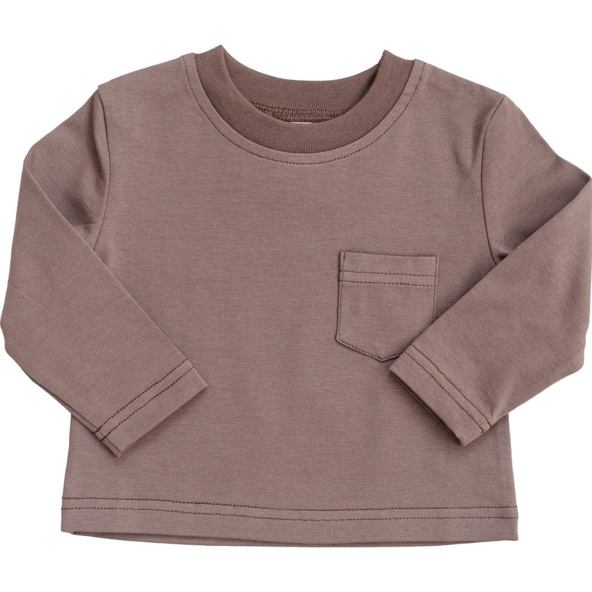 Brown Long Sleeve Tee - Three:Twelve Boutique - Mebie Baby