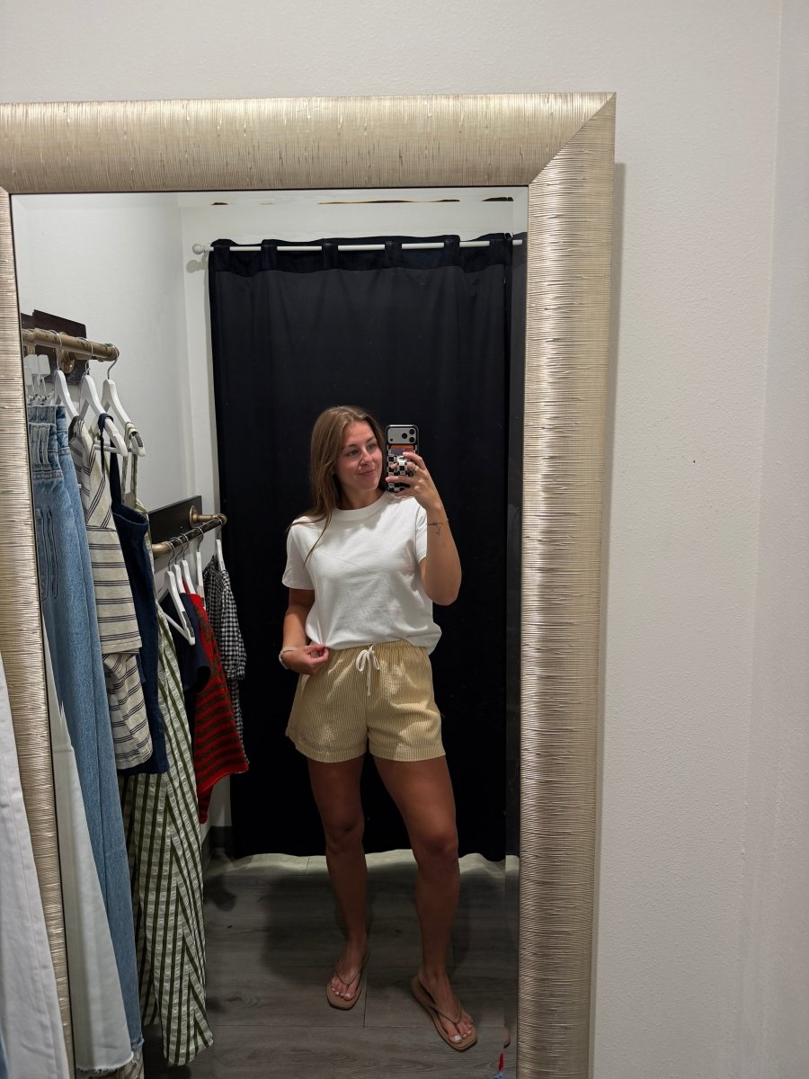 Casual Striped Drawstring Shorts - Three:Twelve Boutique - buttermelon