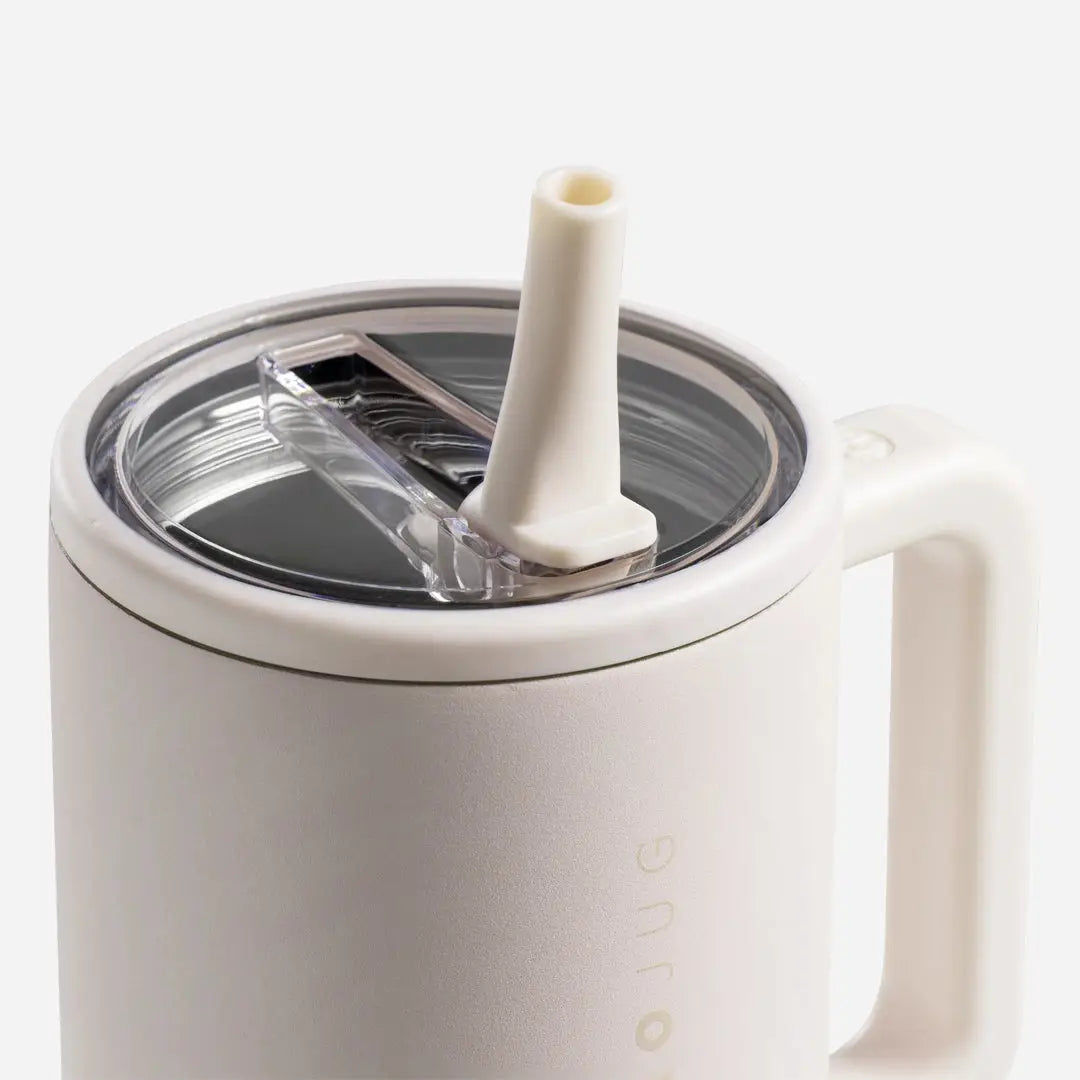 Cream HydroJug 32 oz Traveler Tumbler