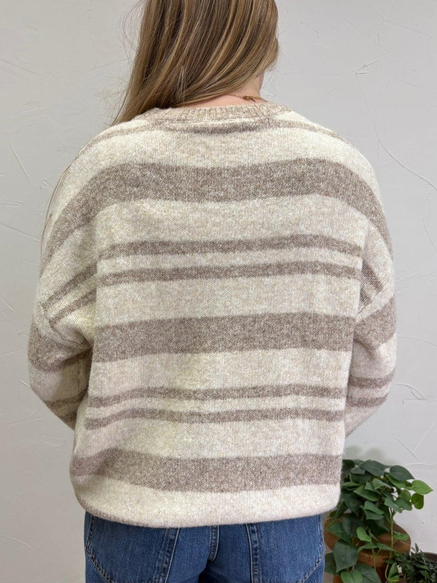 Long Sleeve Striped Sweater - Three:Twelve Boutique - SundayEdition