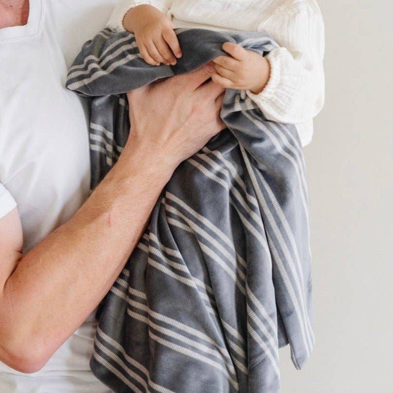 MINKY STRETCH RECEIVING BLANKETS: Plaid - Three:Twelve Boutique - Saranoni