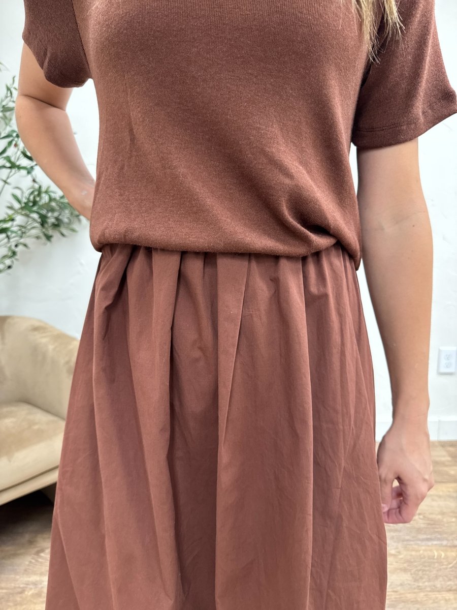 Mixed Media Sweater Midi Dress - Three:Twelve Boutique - Three:Twelve