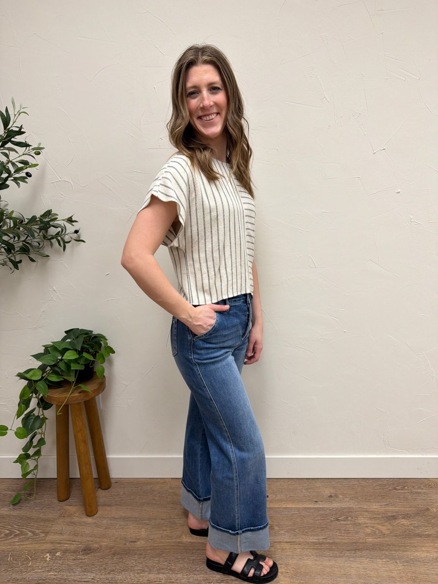 Mixed stripe Dolman Top - Three:Twelve Boutique - fun2fun