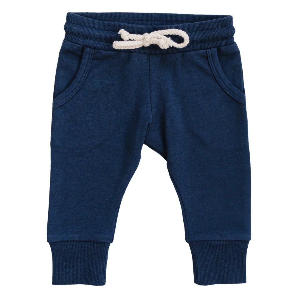 Navy Pocket Joggers - Three:Twelve Boutique - Mebie Baby