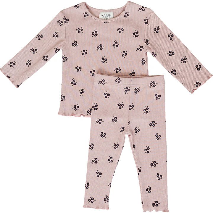 Pink Petals Cotton Set - Three:Twelve Boutique - Mebie Baby