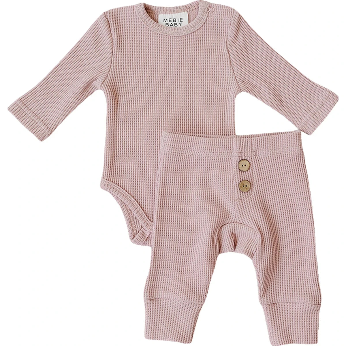 Pink Waffle Set - Three:Twelve Boutique - Mebie Baby