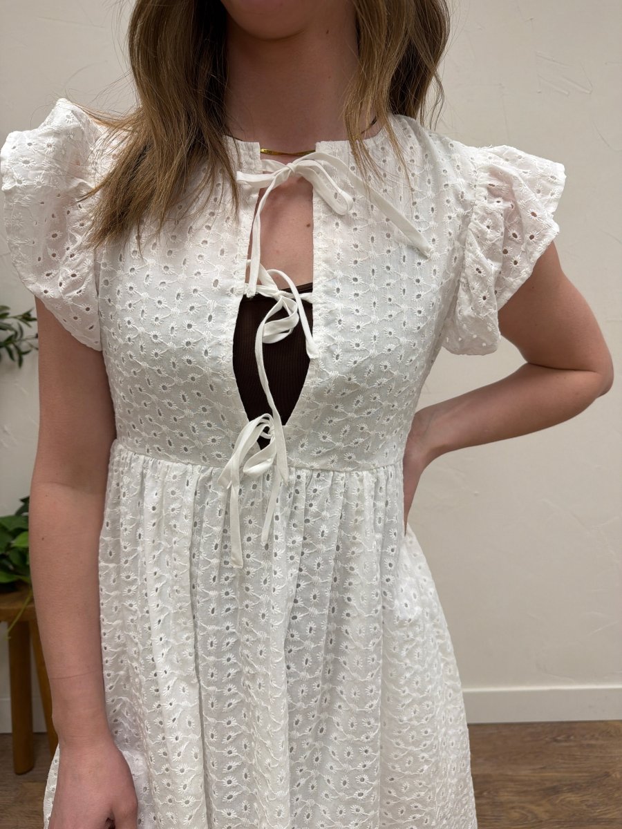 The Porter Embroidered Dress – Lightweight Embroidered Midi Dress - Three:Twelve Boutique - Mikarose