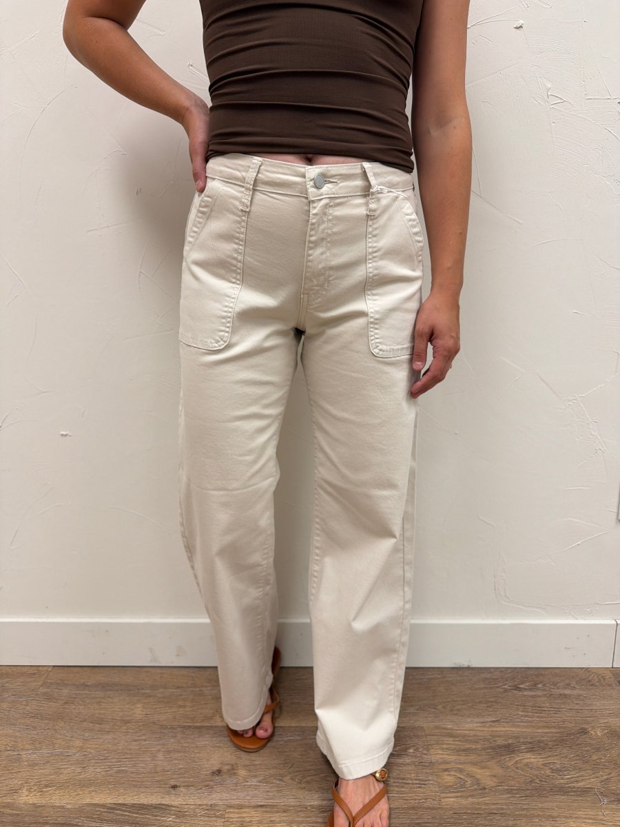 Twill Utility Pocket Relaxed Jean - Three:Twelve Boutique - Just Black Denim