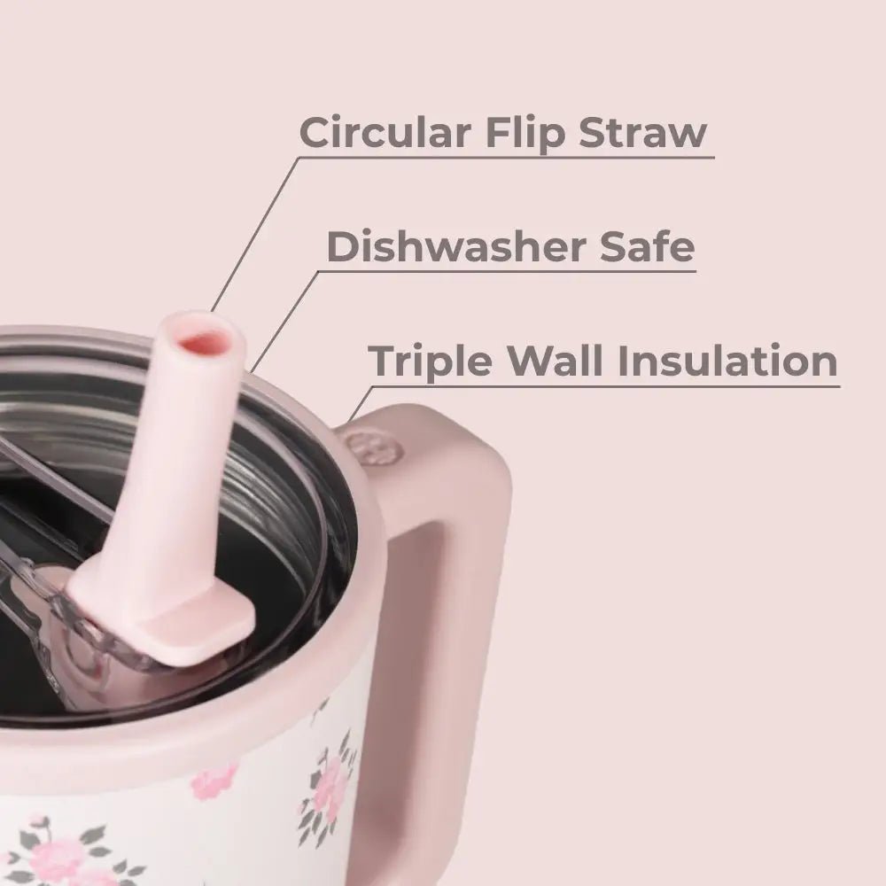 Wildrose HydroJug 40 oz Traveler Tumbler - Three:Twelve Boutique - hydrojug