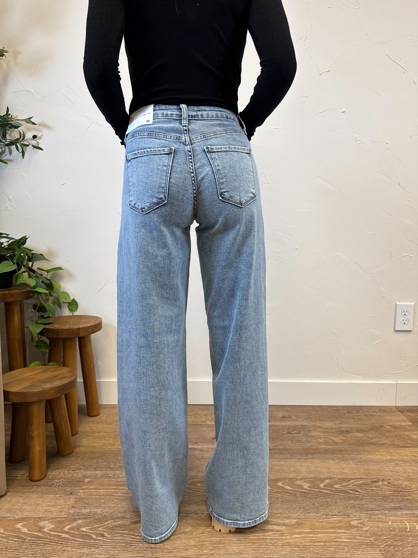 Stretchy Wide Leg Denim