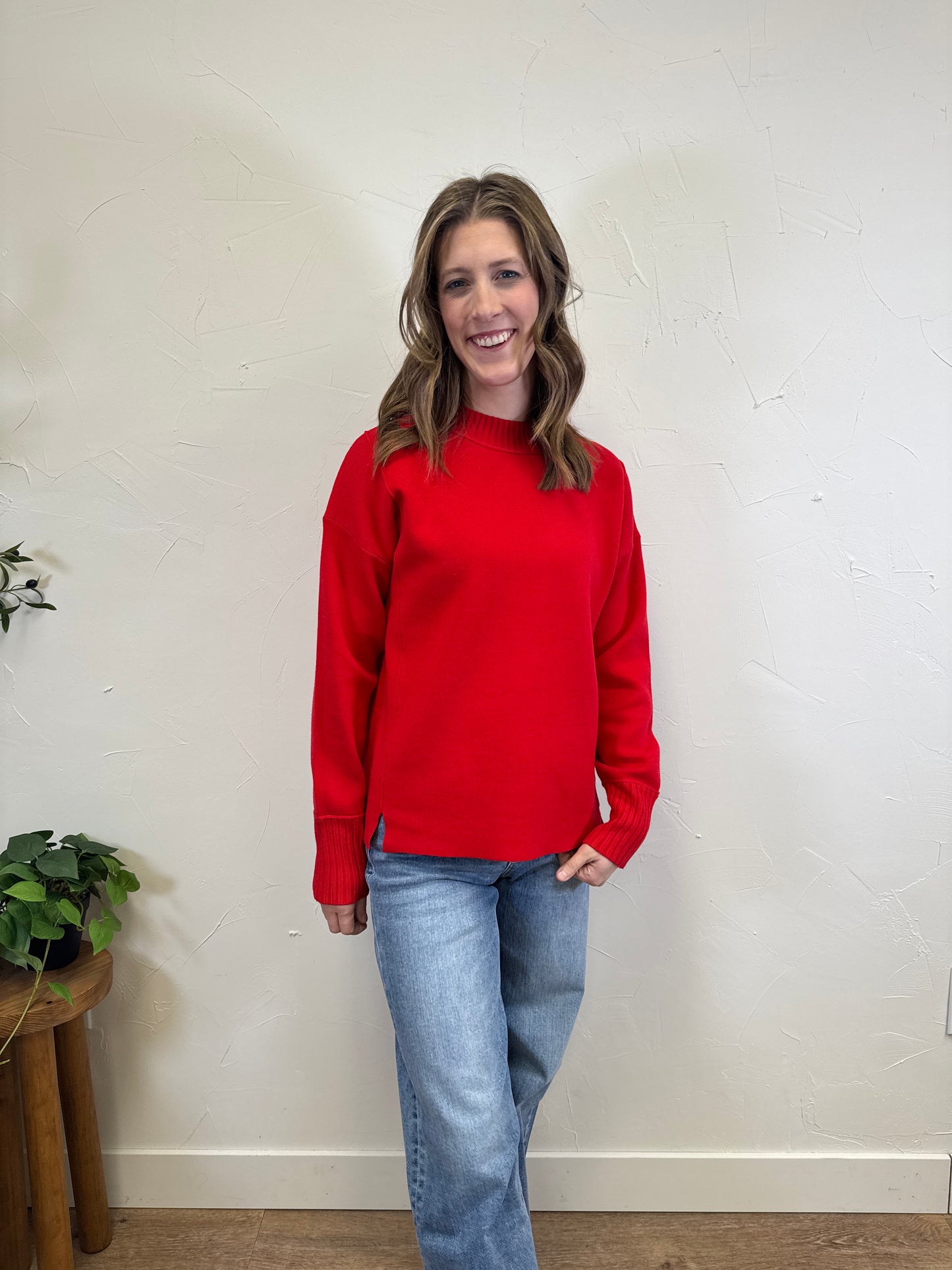 Mock Neck Pullover Sweater