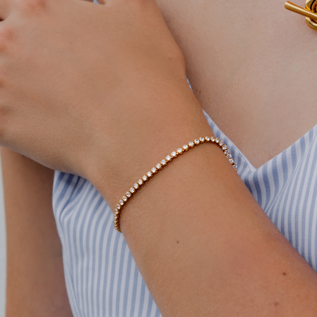 Waterproof 2mm Tennis Bracelet