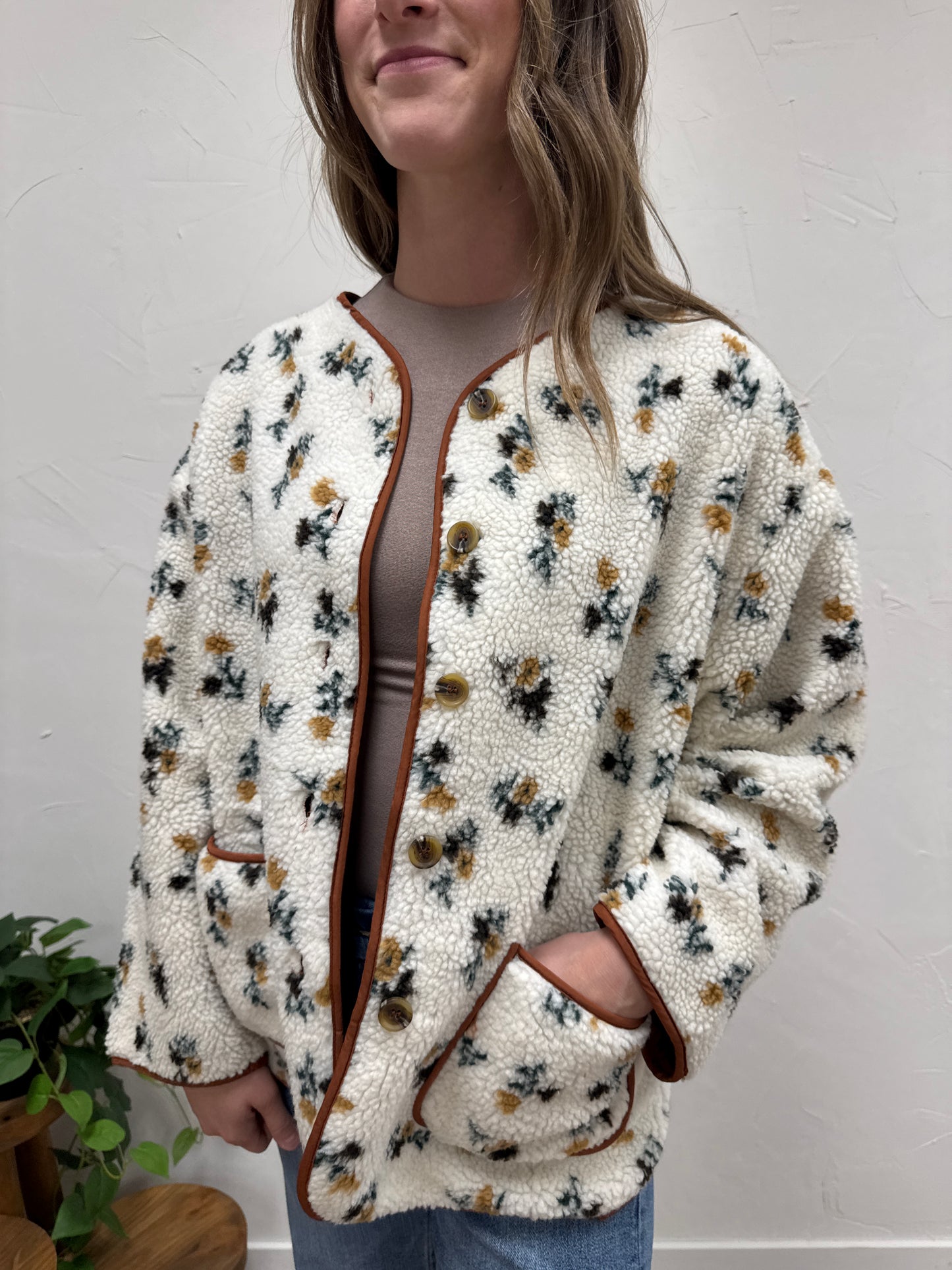 Floral Fluffy Jacket