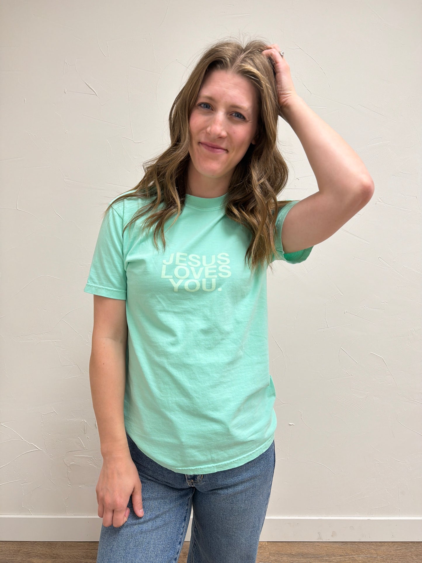 Jesus Loves Me Tee (Green)