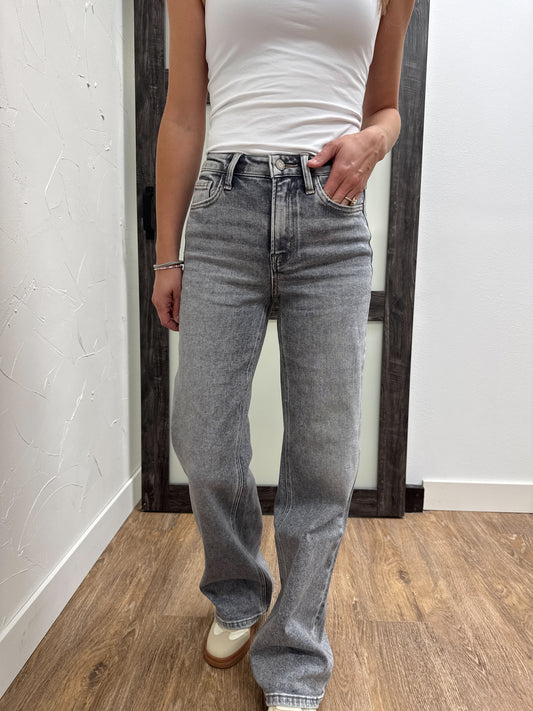 High Rise Full Length Wide Leg Jeans Vervet