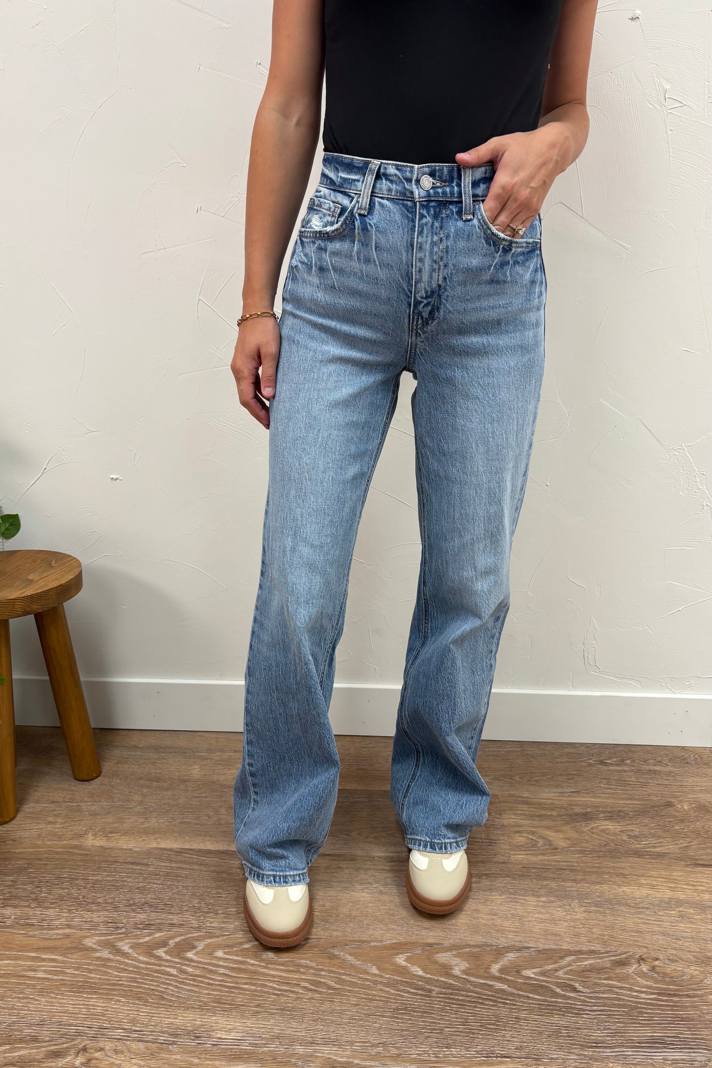 90's Wide Leg Vervet Denim