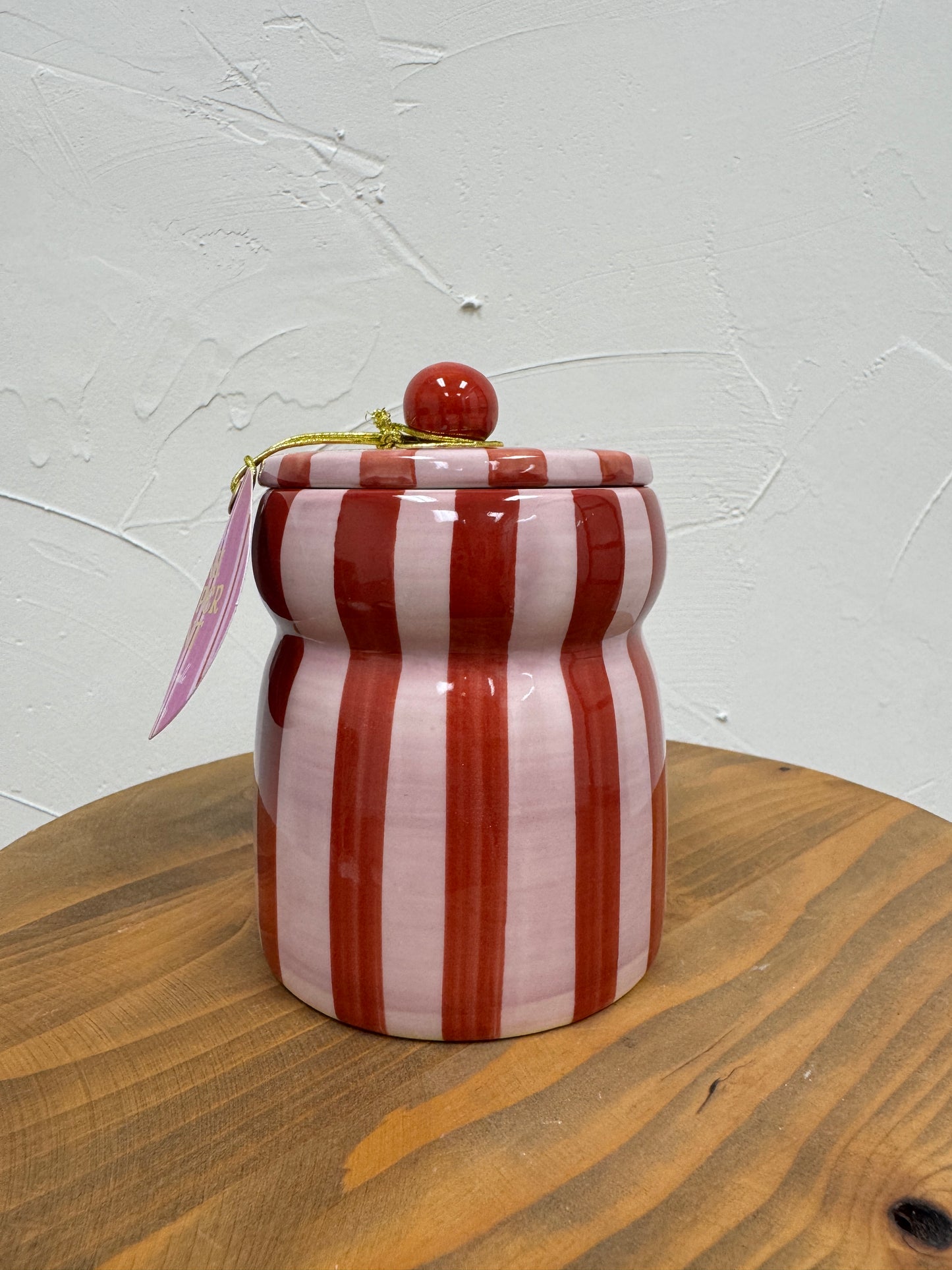 Red/Pink Cabana Paddywax Candle Pink Peppermint