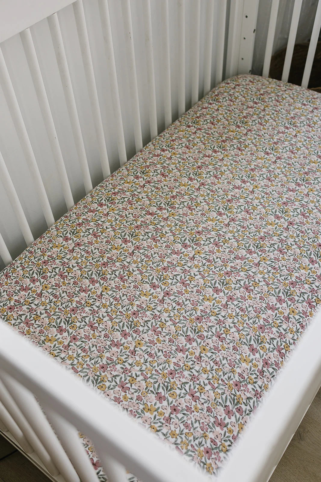 Sunny Petal Muslin Crib Sheet