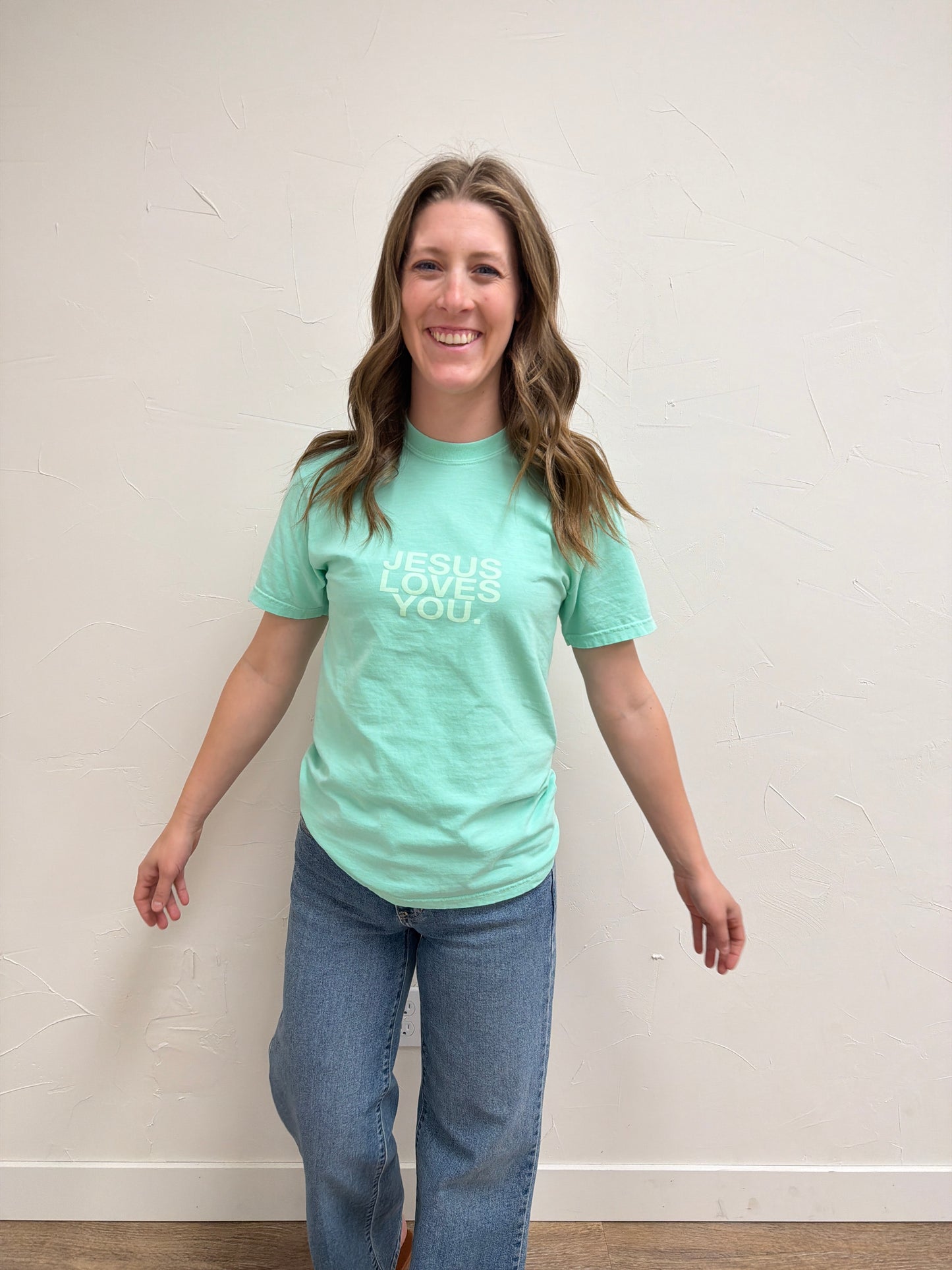 Jesus Loves Me Tee (Green)