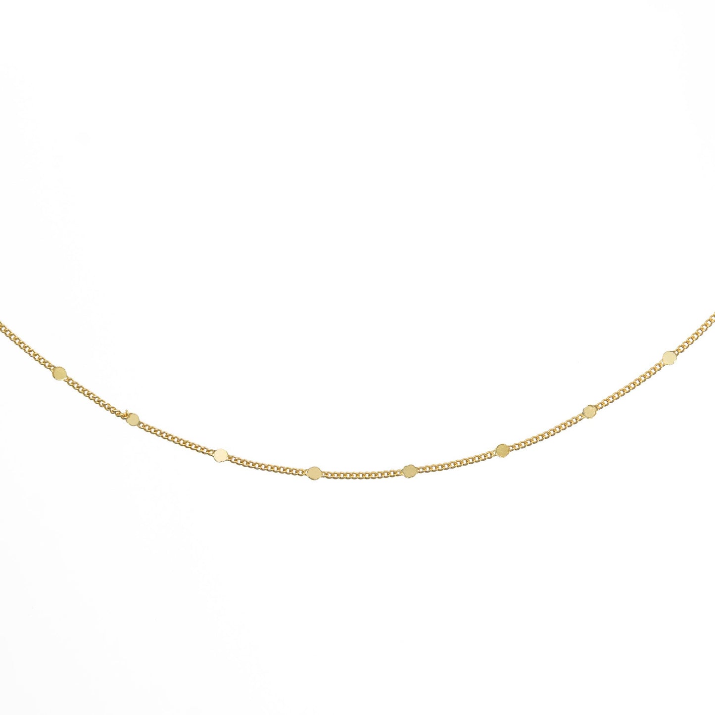 18K Gold Dainty Reflective Choker