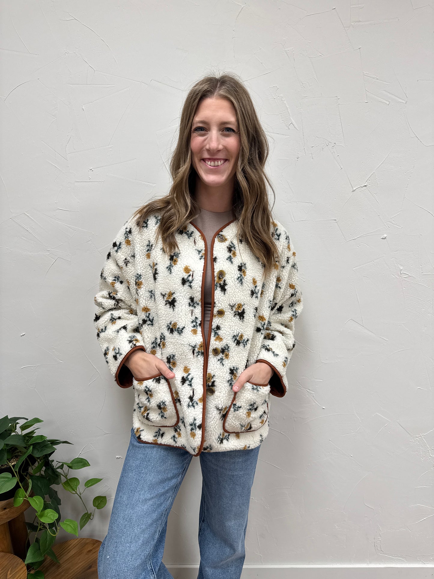 Floral Fluffy Jacket