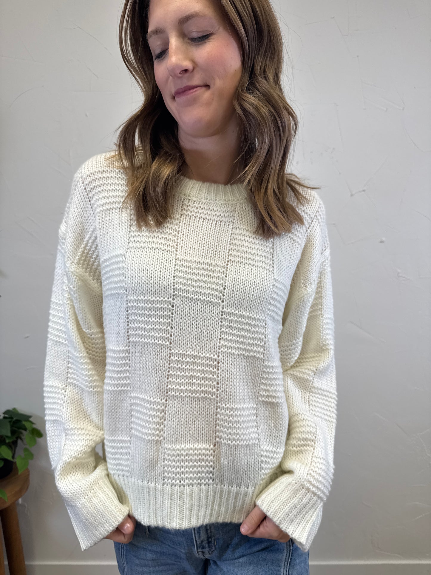 Checker Texture Sweater