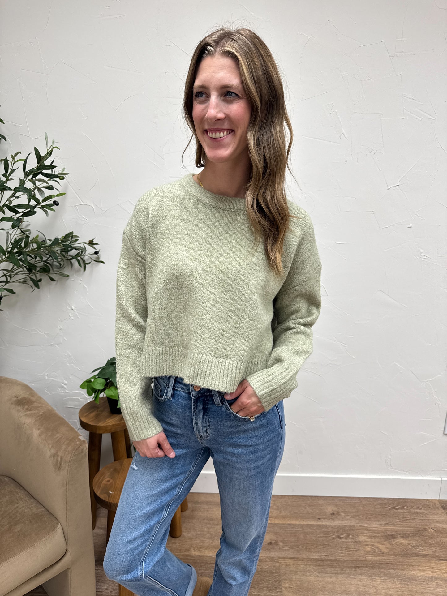 Round Neck Casual Knit Top