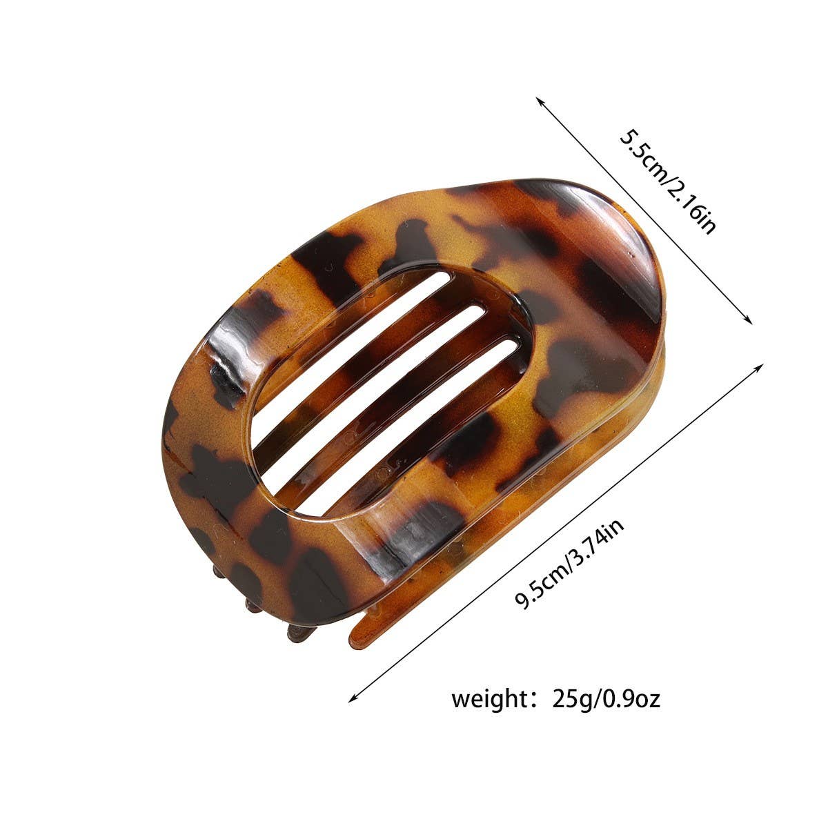 Oval Flat Hair Clip for Women, Strong Grip DARK COFFEE