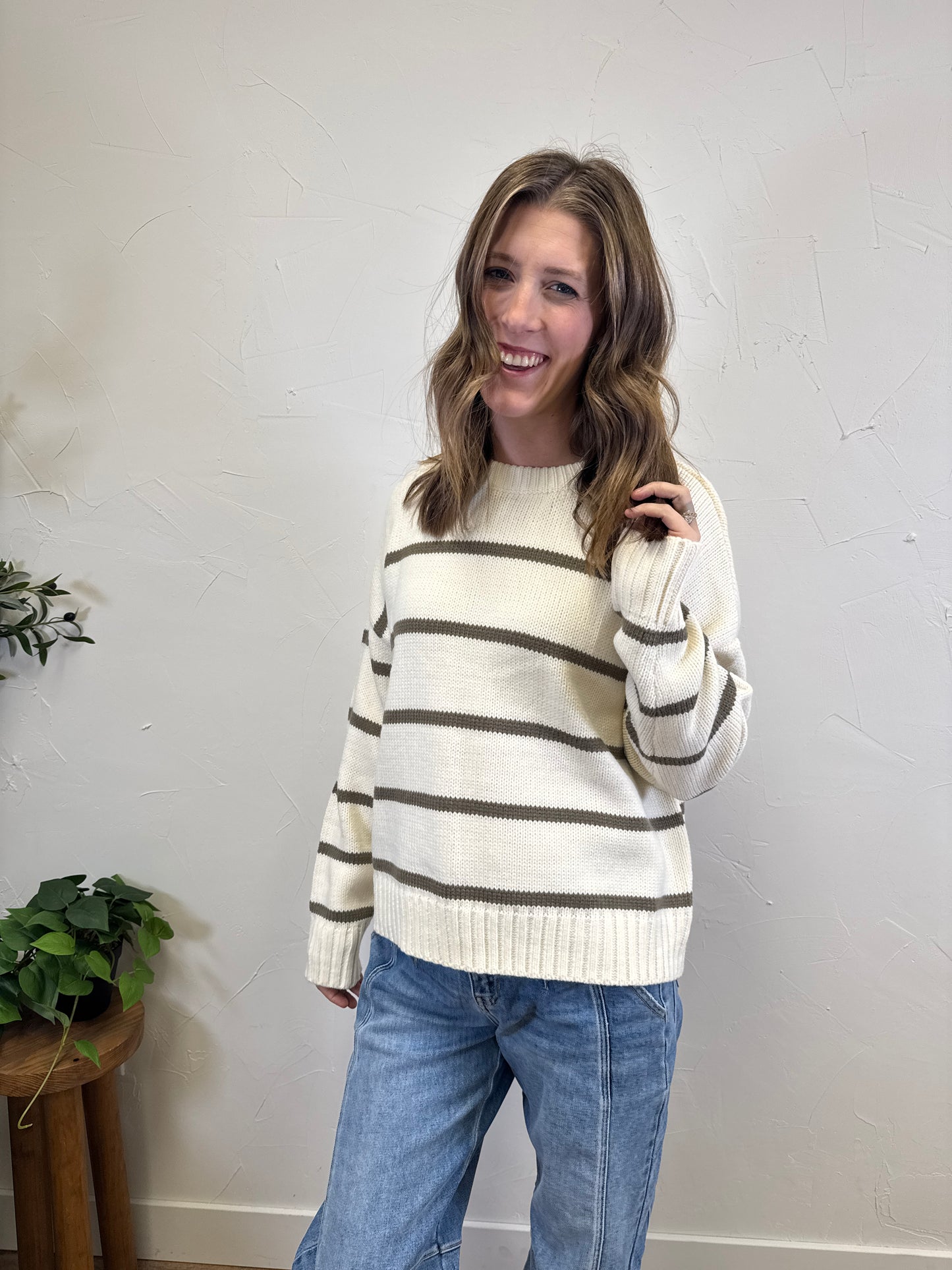 Stripe Round Neck Sweater