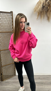 Fleece crewneck pullover sweatshirts