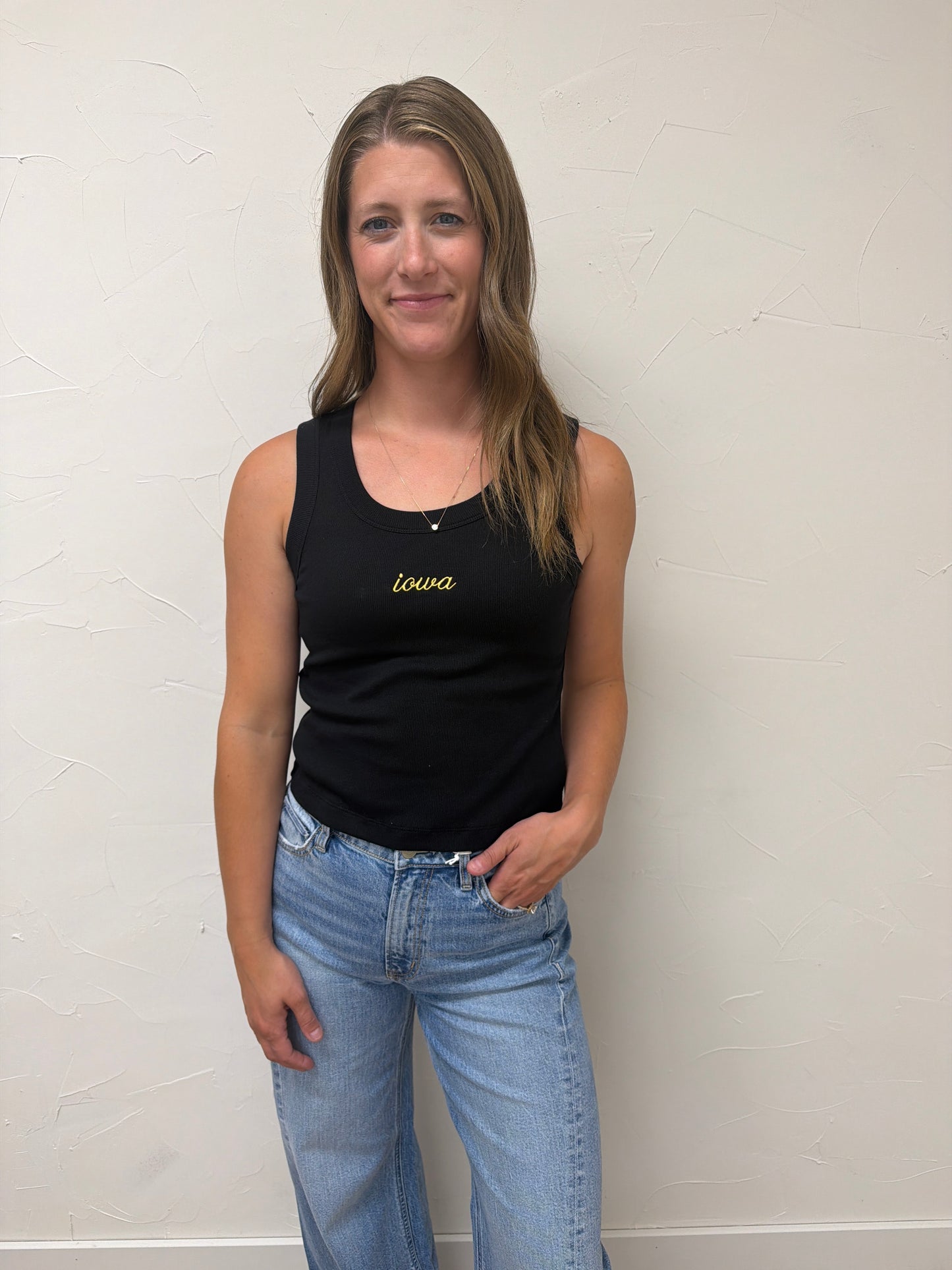 Iowa Embroidered Tank Top