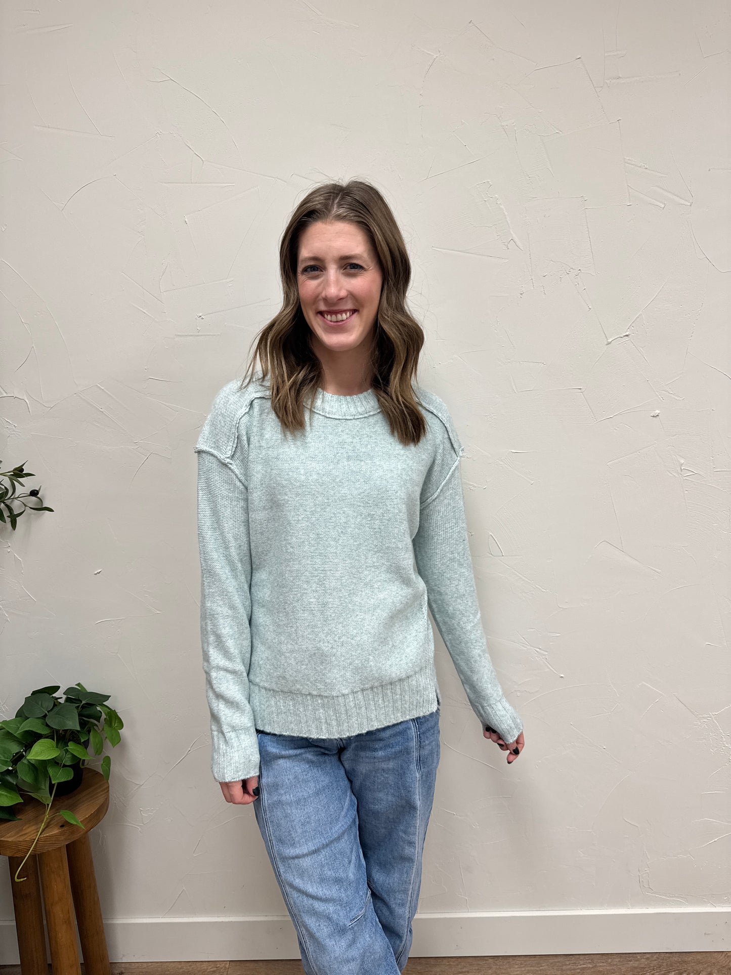 Seam & Rib Detailed Sweater