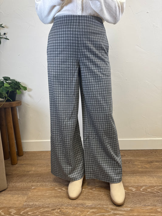 Plaid Wide Leg Pant