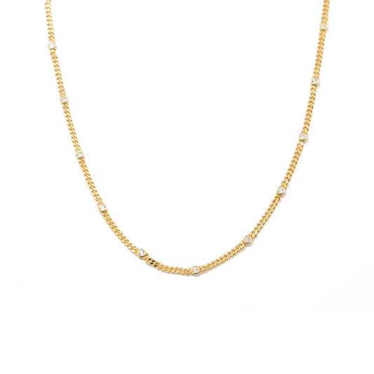 18K Gold Dainty CZ Choker - Three:Twelve Boutique - Brenda Grands Jewelry