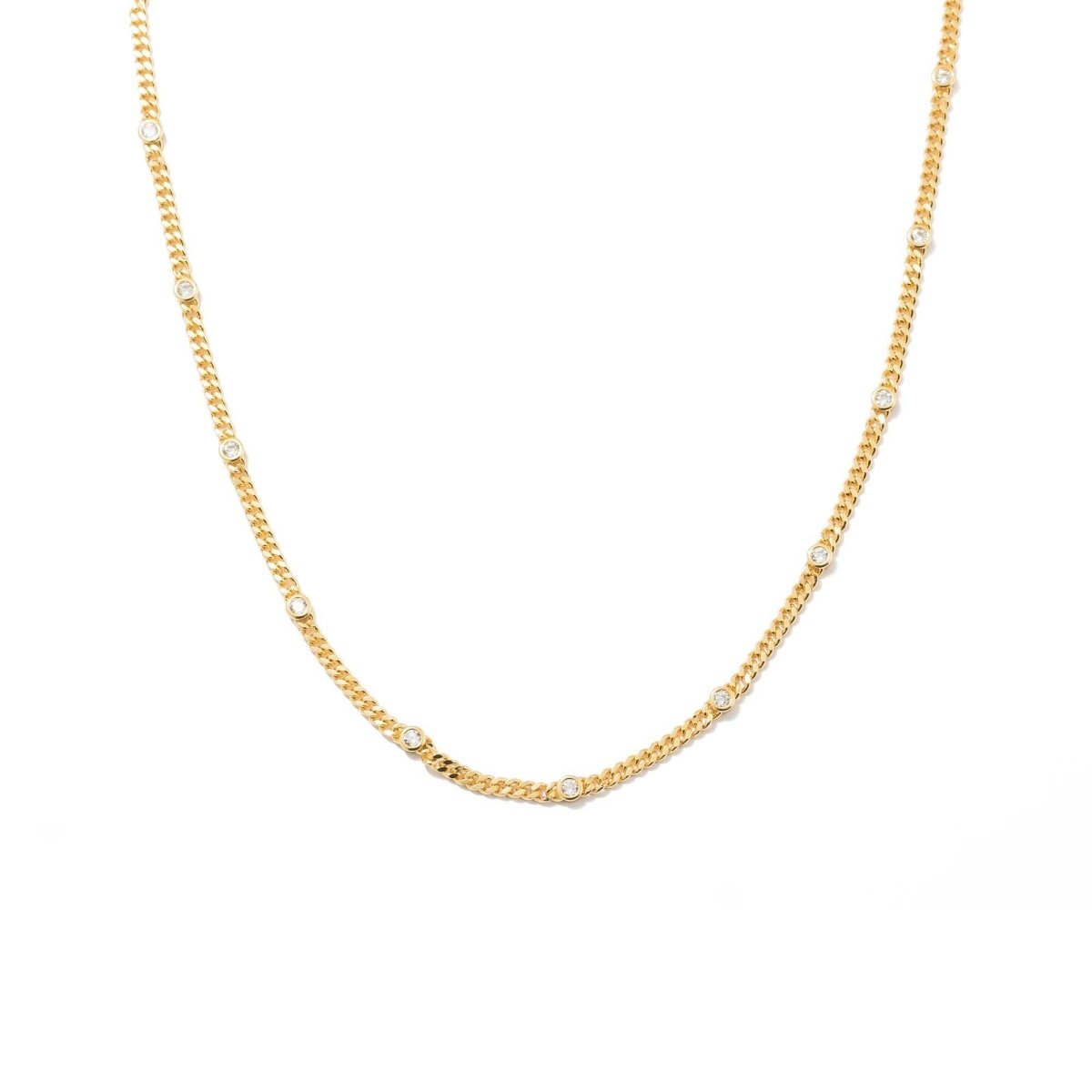 18K Gold Dainty CZ Choker - Three:Twelve Boutique - Brenda Grands Jewelry