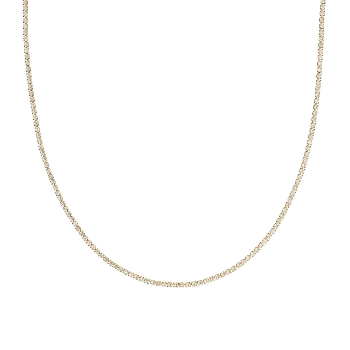 18K Gold Tennis Choker - Three:Twelve Boutique - Brenda Grands Waterproof Jewelry