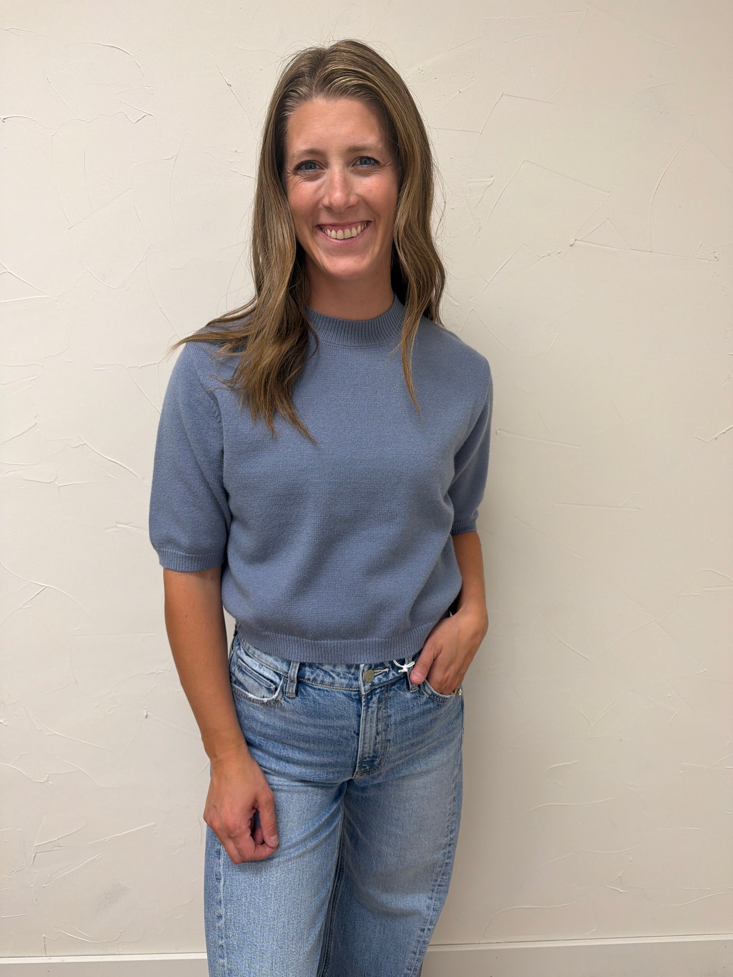 Short Sleeve Sweater Top