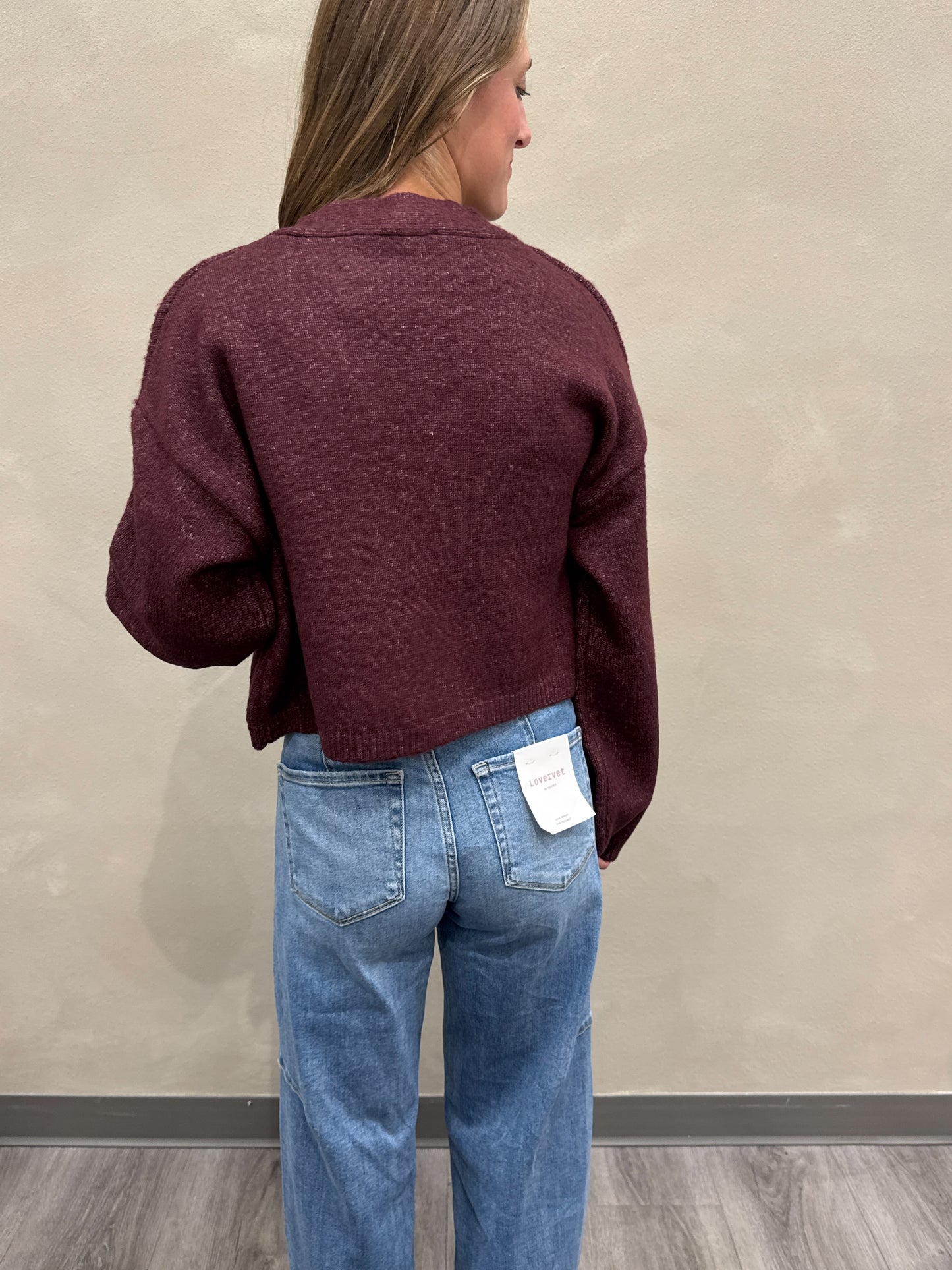 Cropped Open Cardigan