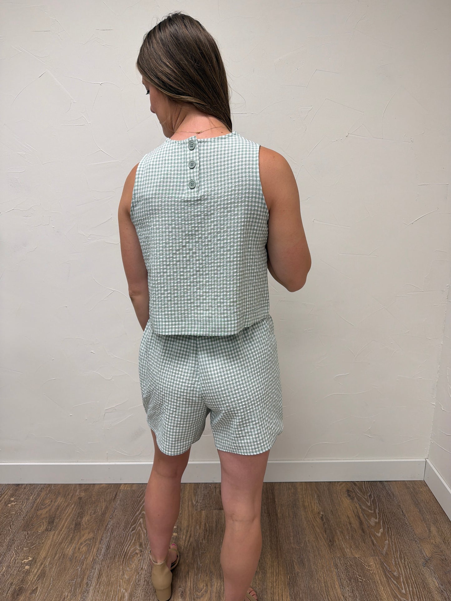 Gingham Tank and Skort Set – Matching Summer Two Piece Outfit