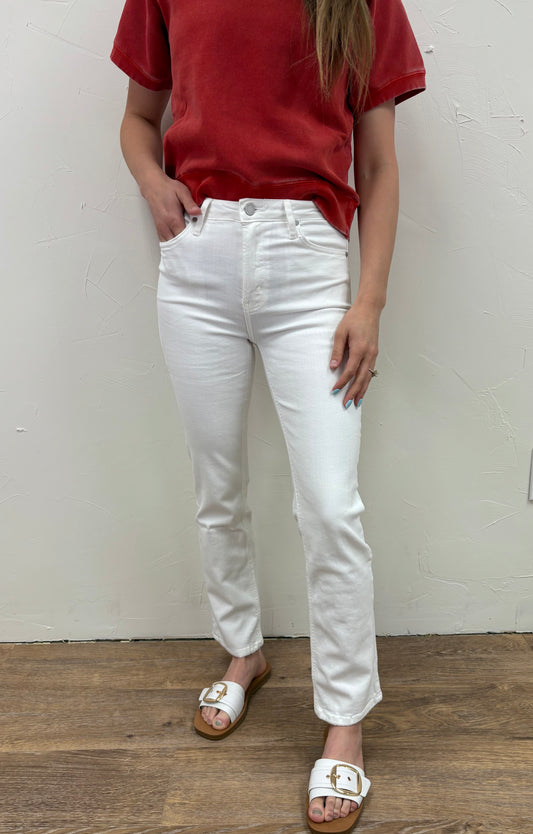 High Waist Comfort Stretch slim straight jeans