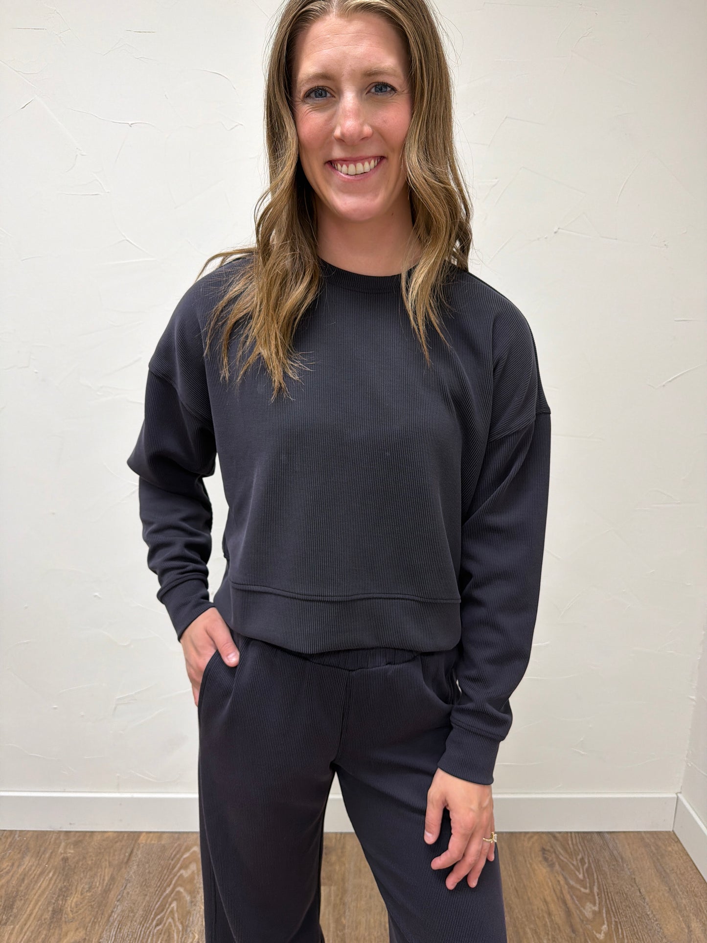 Luxe Sand Wash Rib Sweater