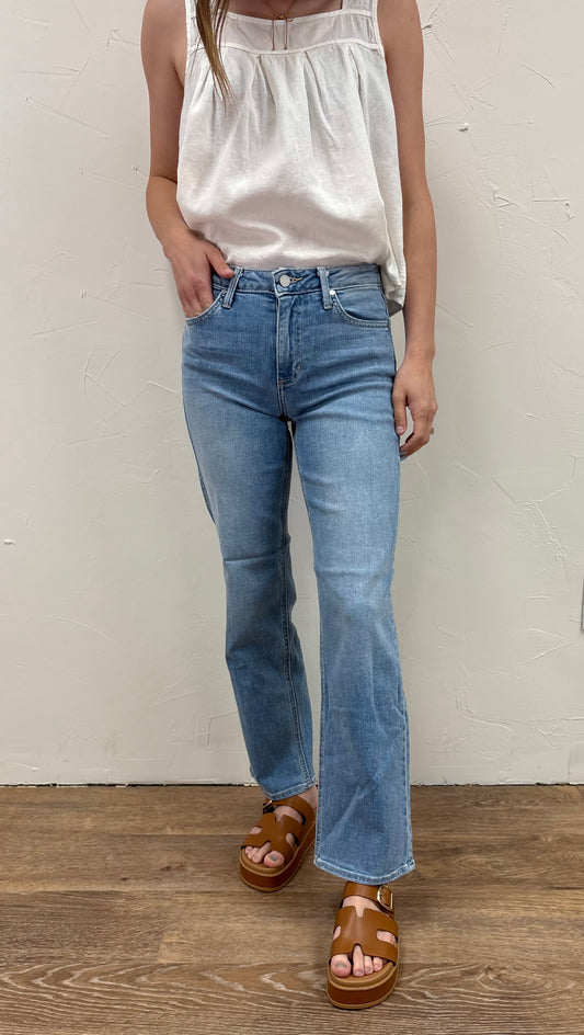 High Waisted Stretchy Straight Jeans