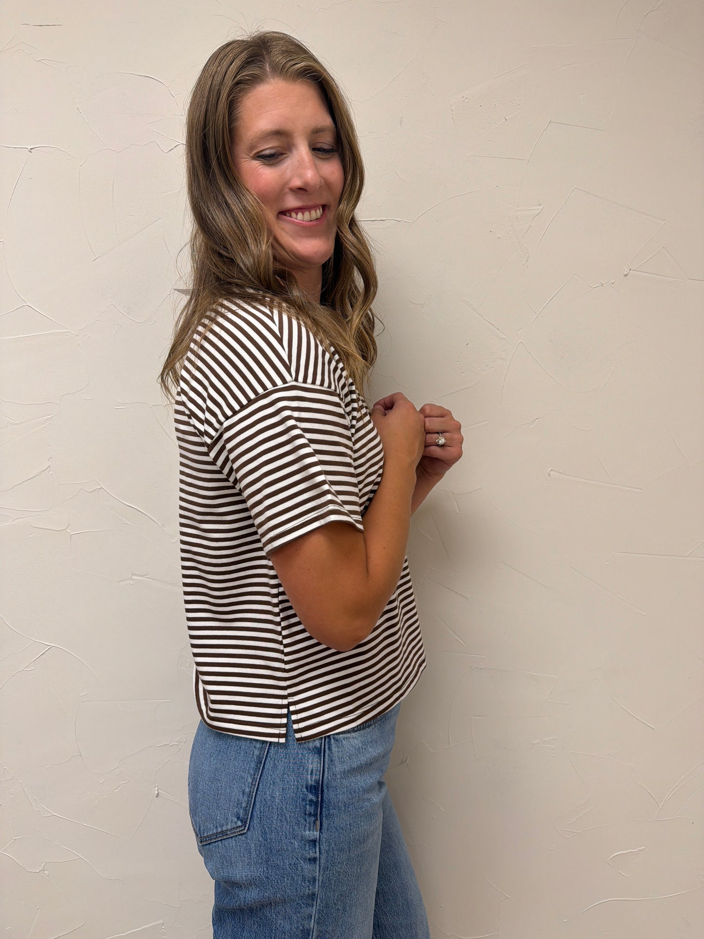 Contrast Neck Band Tee