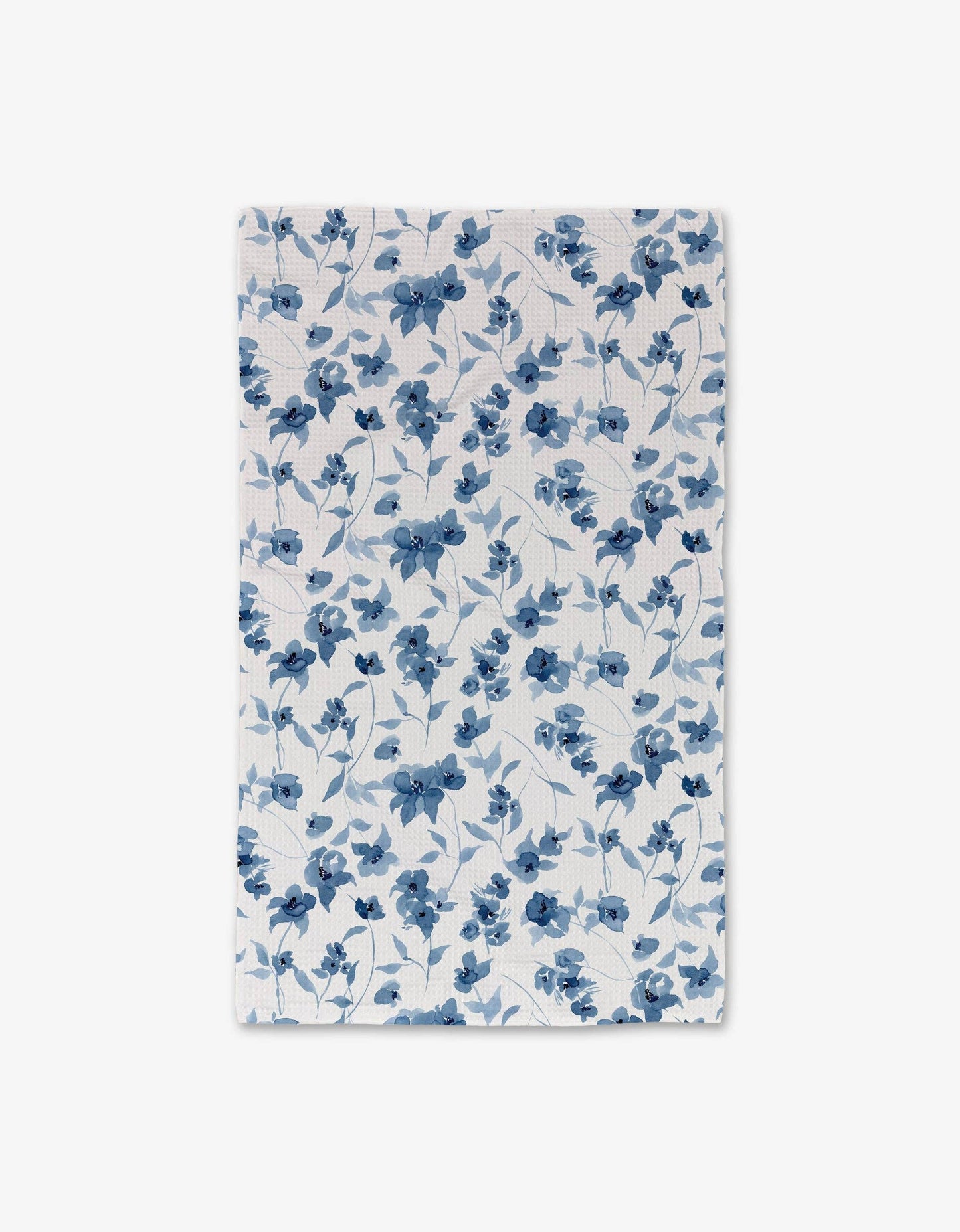 Blue Floral Luxe Geometry Hand Towel