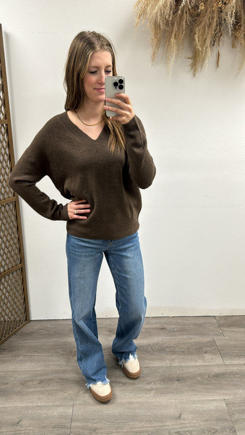 V Neck Knit Sweater